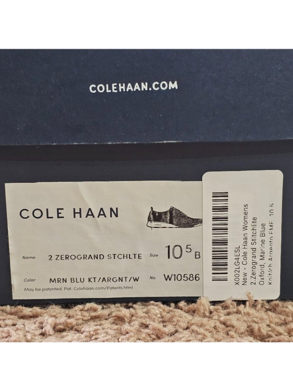 Cole Haan 2.ZEROGRAND Oxford Shoes Womens 10.5B Marine Blue Argento Stitchlite - Picture 8 of 11